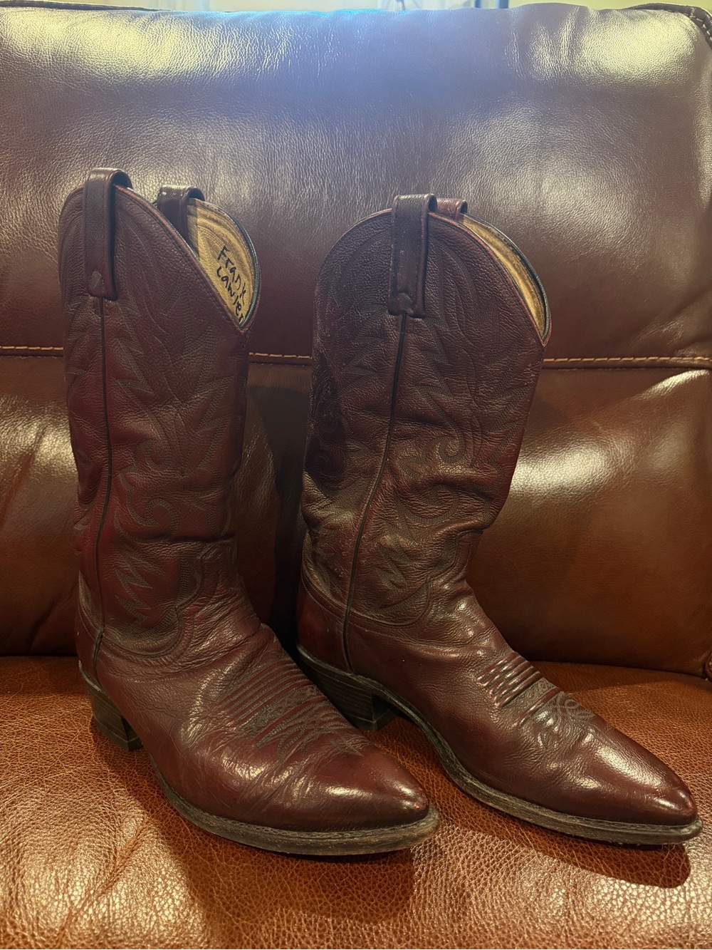 Vintage Dan Post El Paso Women’s Deep Burgundy Leather Western Boots